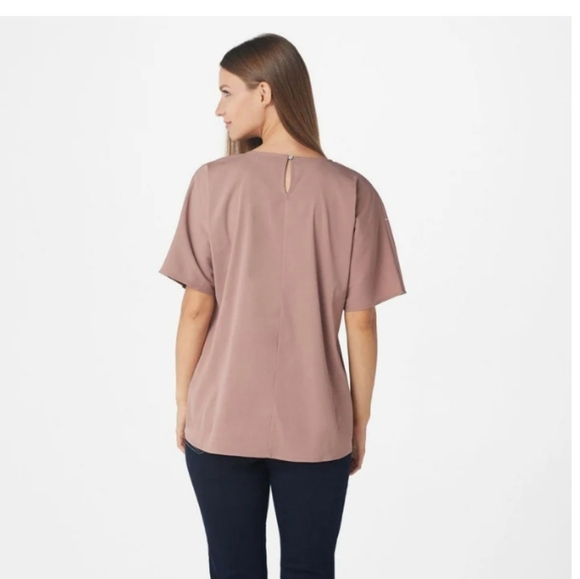 Logo by Lori Goldstein color block embroidered beaded blouse - Picture 2 of 13